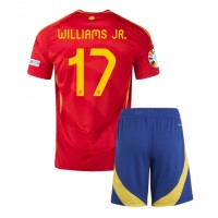 Maglie da calcio Spagna Nico Williams #17 Prima Maglia Bambino Europei 2024 Manica Corta (+ Pantaloni corti)
